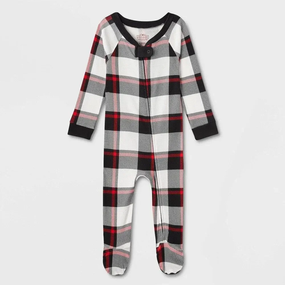 Baby Buffalo Check Matching Family Footed Pajama | Wondershop | 3-6 mos